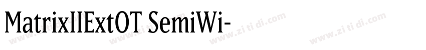 MatrixIIExtOT SemiWi字体转换
